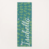 Groen Abstract Floral Vines Pattern Gepersonalisee Yogamat (Voorkant)