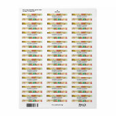 Groen Abstract geometrisch adres Etiket (Full Sheet)