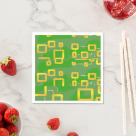 Groen Abstract geometrisch papier servet