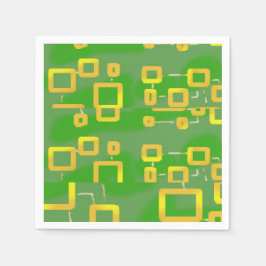 Groen Abstract geometrisch papier servet