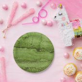 Groen abstract Graniet steen marmeren patroon Papieren Bordje (Feest)