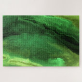 Groen Abstract Jigzaag Puzzle uitdagen Legpuzzel (Horizontaal)