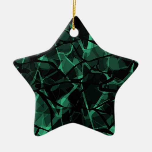 groen abstract keramisch ornament (Voorkant)