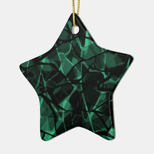 groen abstract keramisch ornament (Links)