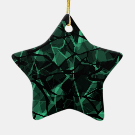 groen abstract keramisch ornament (Achterkant)