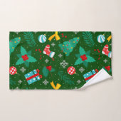 Groen Abstract kerstpatroon Bad Handdoek (Handdoek)