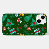 Groen Abstract kerstpatroon Case-Mate iPhone Case (Achterkant (horizontaal))