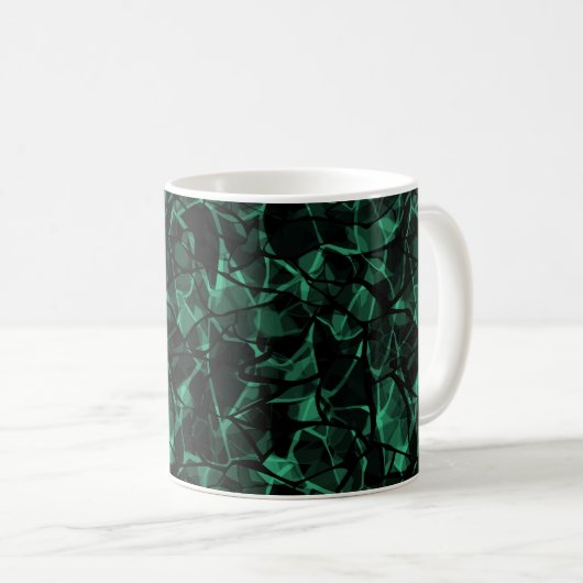 groen abstract koffiemok (Voorkant rechts)