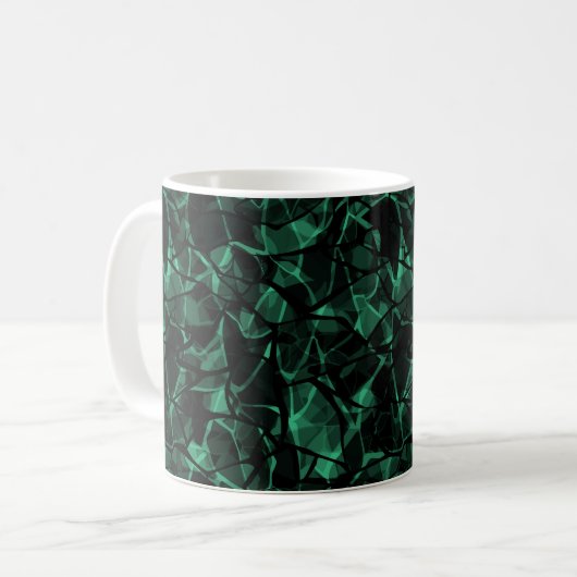 groen abstract koffiemok (Voorkant links)