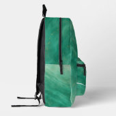 Groen Abstract marmer met aangepaste Initialen - Bedrukte Rugzak (Links)