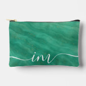 Groen Abstract marmer met aangepaste Initialen - Etui (Voorkant)
