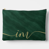 Groen Abstract marmer met aangepaste Initialen - Etui (Voorkant)