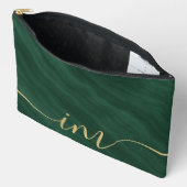 Groen Abstract marmer met aangepaste Initialen - Etui (Open)