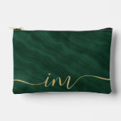 Groen Abstract marmer met aangepaste Initialen - Etui (Voorkant)