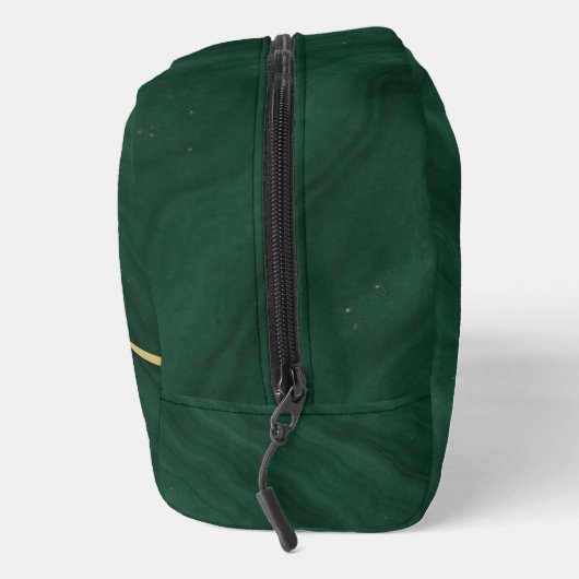 Groen Abstract marmer met aangepaste Initialen - Toilettasje (Rechts)