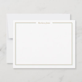 Groen Abstract met gouden bladeren Notitiekaartje