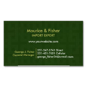 Groen Abstract Modern Magnetisch Visitekaartje (Voorkant)