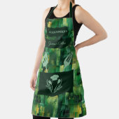 Groen Abstract - Moderne monochrome keuken Schort (Insitu)