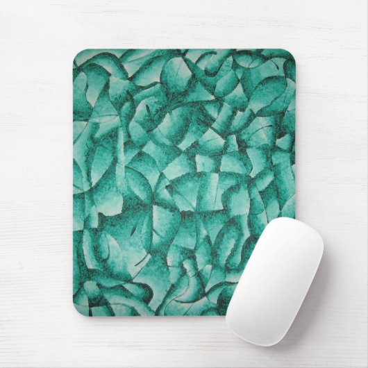 Groen abstract muispad muismat (Met muis)