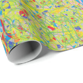 Groen abstract patroon, bleek groen met vlekken cadeaupapier (Rol Hoek)