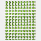 Groen Abstract patroon Fleece Deken (Voorkant)