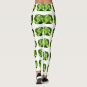 Groen Abstract patroon Leggings (Achterkant)