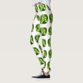 Groen Abstract patroon Leggings (Links)