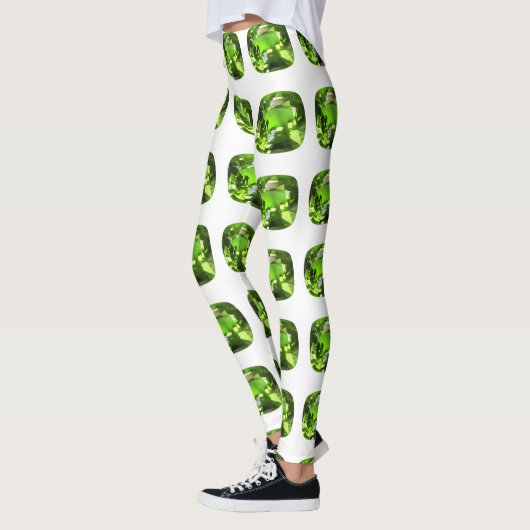 Groen Abstract patroon Leggings (Links)