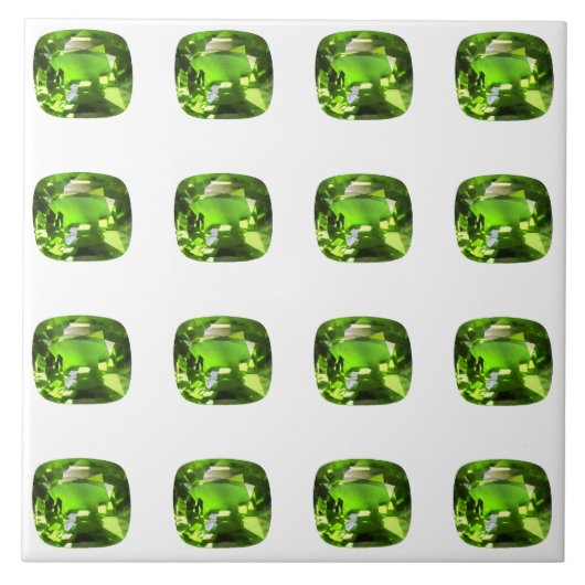 Groen Abstract patroon Tegeltje (Voorkant)