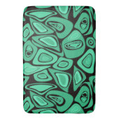 Groen, abstract, retro badmat (Voorkant Verticaal)