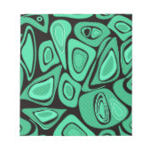 Groen, abstract, retro notitieblok (Voorkant)