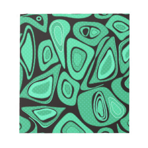 Groen, abstract, retro notitieblok