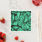 Groen, abstract, retro servet (Insitu)