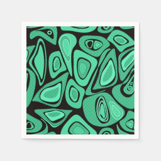 Groen, abstract, retro servet (Voorkant)