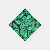 Groen, abstract, retro servet (Hoek)