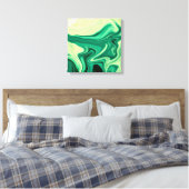 Groen Abstract schilderen Canvas Afdruk (Insitu (Slaapkamer))