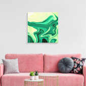 Groen Abstract schilderen Canvas Afdruk (Insitu (Woonkamer))