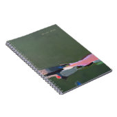 Groen Abstract schilderen Notitieboek (Rechterzijde)