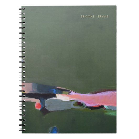 Groen Abstract schilderen Notitieboek (Voorkant)