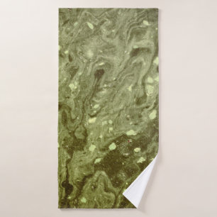 Groen abstract schilderij badhanddoek