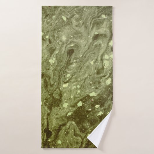 Groen abstract schilderij badhanddoek (Badhanddoek)