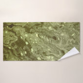 Groen abstract schilderij badhanddoek (Badhanddoek)