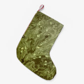 Groen abstract schilderij kleine kerstsok (Voorkant (Hangend))