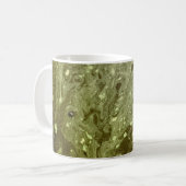 Groen abstract schilderij koffiemok (Voorkant links)