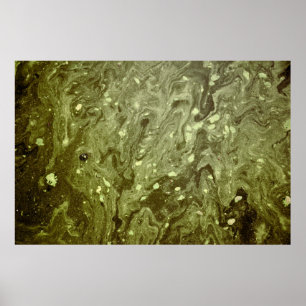 Groen abstract schilderij poster