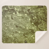 Groen abstract schilderij sherpa deken (Voorkant (horizontaal))