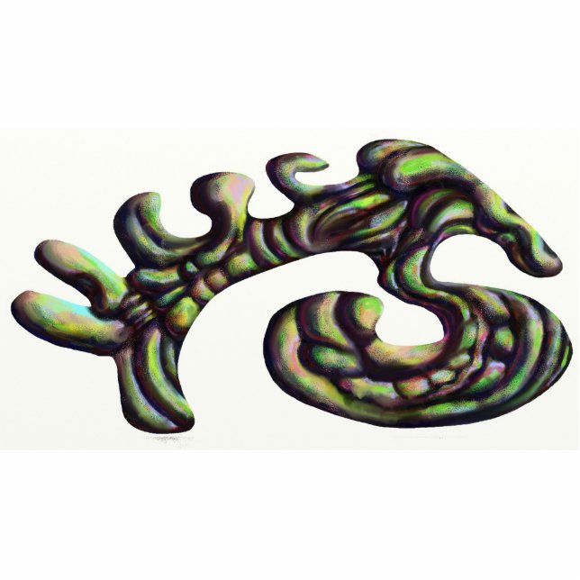 Groen Abstract Schroefmagneet/sleutelhanger Fotobeeldje Magneet (Voorkant)