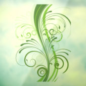 Groen Abstract Sheer Window Cling voor Natuurlijk  Raamsticker (Vel 3)