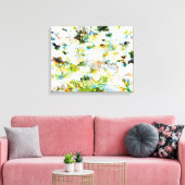Groen, abstract, stijlvol design canvas afdruk (Insitu (Woonkamer))