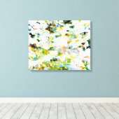 Groen, abstract, stijlvol design canvas afdruk (Insitu (Houten vloer))